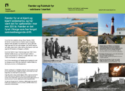 Skilt om fyrhistorien i Færder nasjonalpark