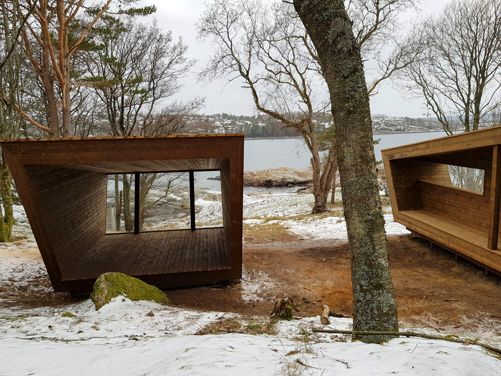 Padlehuk på Ildverket Færder nasjonalpark er en del av Padleled Vestfold